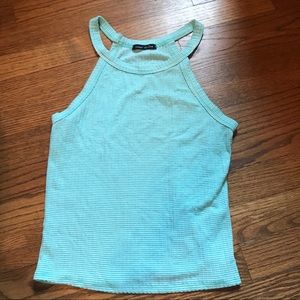 SWEET CLAIRE turquoise/white stripe tank